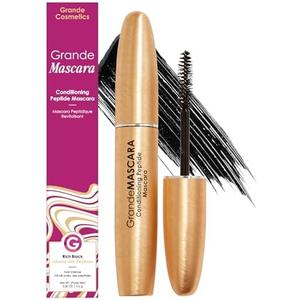 Amazon.com: Grande Cosmetics GrandeMASCARA Conditioning Peptide Mascara - Buildable Volume & Length, Water-Resistant & Clump-Free - Lash & Extension Friendly, Black (0.20 oz) : Beauty & Personal Care