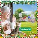 Window Bird Feeder with Strong Suction Cup for Outdoors Viewing, Close-up Bird Watching Gift for Elderly Cats, Suitable for Cardinals, Finches, Bluebirds, etc.