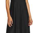 Eddie Bauer Women's Plus Aster Vneck Midi Dress (Black, XL)