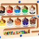 Magnetic Color and Number Maze - Montessori Puzzle Board for Toddlers Ages 3-5, Sorting & Counting Matching Games, Fine Motor Skills Toy , Wooden Preschool Learning Activities for Kids, birthday Gifts