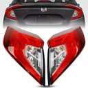 Brake Taillights for Honda Civic Sedan 2016 to 2021 - Taillight Assembly Replacement for 33550-TBA-A01, 33500-TBA-A01, HO2804110, HO2805110 - Driver and Passenger Side L+R - Bulbs Included