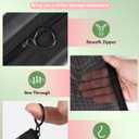 2 x 4 Pack Mesh Cosmetic Bags, Nylon Mesh Makeup Bags Set, Multipurpose Makeup Pouches, Travel Essentials Beauty Bag Set(Black) (Cube+Flat)