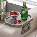 Armchair Clip Tray, Sofa Tray Table, Clip Couch Table, Folding Organizer for Remote, Phone, Drinkings and Snacks