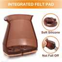 24 Pcs Chair Leg Floor Protectors for Hardwood Floors Silicone Covers to Protect Wood Tile Floors Felt Bottom Furniture Leg Caps Anti-Scratch Reduce Noise (Fit:1.3"-2")