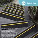 LifeGrip Anti Slip Traction Tape with Reflective Stripe, 6 Inch x 33 Foot, Best Grip Tape Grit Non Slip, Outdoor Non Skid Treads, High Traction Friction Abrasive Adhesive for Stairs Step (6" X33')