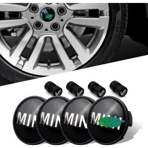 4PCS Car Wheel Center Cap 54mm Black Compatible with MINI Wheel Center Covers (MN)