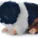Cute rabbit 8 inch Guinea Pig Plush Toy Stuffed Animal Toy Plush Animal Doll (Black)