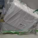 MOPALL Touchless Bathroom Trash Can with Lid, 3 Gallon / 12L Slim Motion Sensor Garbage Bin, Automatic Waste Basket for Bedroom, Office & Narrow Spaces, White & Gold