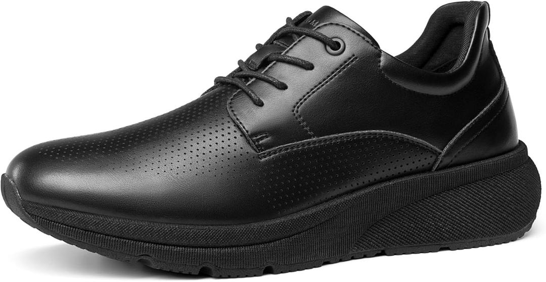 Bruno Marc Men's Casual Dress Sneakers Shoes, All-Day Comfort Cushioning Walking Breathable Lightweight Oxfords MaxFlex ActiveMetro (Black, S)
