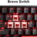 LEMOKEY X3 Wired Mechanical Gaming Keyboard, 100% Layout with QMK/VIA Programmable Keyboard, Brown SwitchRed Backlit for Windows