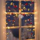 XUTAI Cardinals and Birds House Christmas Tree Ornaments Chritstmas Wreath Christmas Ornament Glass Christmas Hanging Ornament Festive Pendant for Home Holiday Decoration