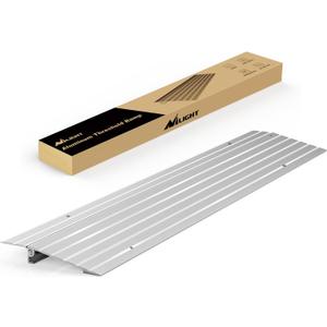 Nilight Door Threshold Ramp, 1" Rise Portable Aluminum Wheelchair Door Transition Entry Ramps for Doorways Home Steps