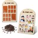 Qunclay DIY Pre-k to 12 Grade Photo Frame with 248 Letters and Numbers, Felt School Years Picture Frame Gift K to 12th Grade, Kindergarten to Graduation Photo Collage for School Days Display