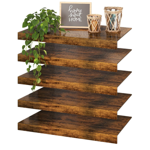 Makentra Wire Shelf Cover – Engineered Wood Wire Rack Covers for Shelves, Rustic Farmhouse Style for Pantry, Closet (5, 24" W × 12" D)