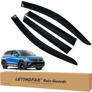 Window Visors Rain Guards for Volkswagen Taos 2021 2022 2023 2024 Accessories, Wind Deflectors Vent Shades for Volkswagen Taos