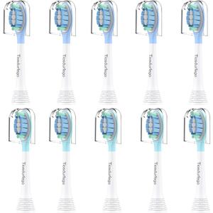 Replacement Toothbrush Heads for Philips Sonicare Replacement Heads C3,4100,Electric Replacement Brush Heads for Phillips Sonicare Toothbrush C3,4100,W,for Philips Sonic Care Brush,10 Pack (Blue & Green)