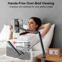 iPad Holder for Desk, Adjustable Tablet Arm iPad Desk Mount with C-Clamp, 30" Foldable Long Arm & 360 Rotation, Fits 4.7"15.6" i Pad Pro/Air/Mini, Phones & 15.6" Portable Monitors for Desk/Bed Use