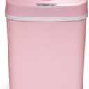 Motion Sensor Pink 3.2-gal Trash Can Rectangle Plastic Fingerprint Proof Quiet Close