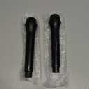 Facmogu 2PCS Fake Microphone Props, Plastic Pretend Play Microphone Prop, Realistic Simulate Speech Practice Prop, Faux Mic Props for Halloween, Christmas, Costume, Cosplay, Birthday Party - Black