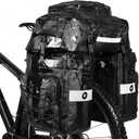 Rhinowalk Bike Pannier Bag Set for Bicycle Cargo Rack Saddle Bag Shoulder Bag Laptop Pannier Rack Bicycle Bag Professional Cycling Accessories 3 in 1 (Black)