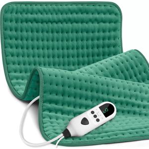 Heating Pad for Back 33"x17", Electric Heating Pads Large for Period Cramps Relief and Shoulder Pain, 9 Heat Settings, Machine Washable, Auto Shut Off, Birthday & Christmas Gifts for Women, Mom (Green)