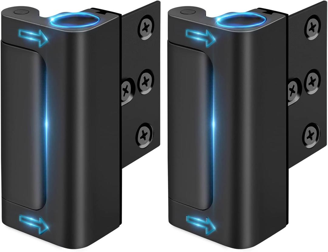 Home Security Door Reinforcement Lock - Child Proof Door Locks for Front Door Child Safety Lock High Door Locks for Kids Safety Withstand 800 lbs Top Flip Door Latch Lock for Inward Swinging Door