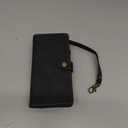 TwoHead Wallet Case Compatible with iPhone 16 Pro,Detachable Magnetic Phone Case,PU Leather All-Round Protective Case Wallet with Card Holder/Change Pocket,6.3 in,Black