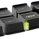 Bed Risers 2 inch, 3 inch, 4 inch, 6 inch, 8 inch Heavy Duty, Oversized Furniture Riser for Couch Sofa Table Chair Leg Frame Dorm, Support up to 6000 Lbs (Black 8 Pack, 2 inch)