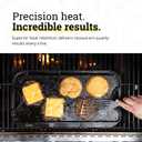 Lodge Pro-Grid Reversible Grill/Griddle - Dual-Sided Cast Iron Griddle - Double Burner Grill - Even Heat Distribution - PFAS-Free Non-Toxic Cookware - 20 Inches x 10.5 Inches