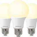 A19 LED Light Bulbs, 60 Watt Equivalent LED Bulbs, Soft White 2700K, 800 Lumens, E26 Standard Base, Non-Dimmable, 8W Warm White LED Bulbs for Bedroom Living Room, 3 Pack