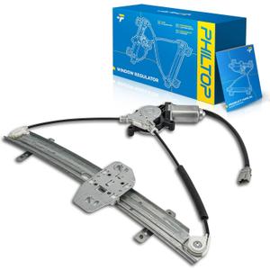 PHILTOP 741-742 Front Left Driver Side Power Window Regulator with Motor Compatible with Honda Civic 2001 2002 2003 2004 2005 Replace OE 72250S5DA06, 741742, 72250S5DA05, 72250S5DA04, (4 Pins)