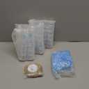 50 Sets Bear Baby Shower Favors for Guests Souvenir Blue Teddy Bear Birthday Party Supplies We Can Bearly Wait Acrylic Clear Shot Glasses Thank You Tags with Organza Bags for Gender Reveal