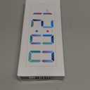 Alampan 12" Large Digital Wall Clock with Remote Control, USB Powered, Corded RGB LED Clock with Full Screen Display, Big Numbers, for Classroom, Living Room, Elderly, Wall Mounted, DST, KSJ-01, Black