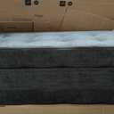 MAXYOYO 6" Folding Sofa Bed for Floor, Tufted Tri-Fold Floor Mattress with Chenille Fabric, Full Size Portable Sofa Couch Guest Mat for Adults, Foldable Topper for Camping, Dark Grey, 53"x75"