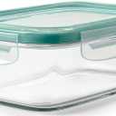 OXO Good Grips 3.5 Cup Smart Seal Glass Rectangle Food Storage Container, Clear