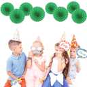 2 x Green Party Decorations,Green Paper Decorations For Party,Tennis Party Decorations Party Paper Fans Bulk 12in,Graduation Decoration Classroom Decor,St Patrick'S Day Decortions 30 Color Diy Set Green