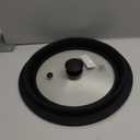 Collapsible Microwave Splatter Lid with Vented Tempered Glass Cover Wok Lid for Microwave Safe, Stockpot Steamer Pot Pan 11-12.5 inch Universal Multifunction Silicone Cover (Black)