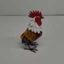 Natelf Metal Rooster Garden Statues & Sculptures, Chicken Yard Art Decor Standing Animal Lawn Ornament for Backyard Patio Kitchen Decorations (Yellow24211s)