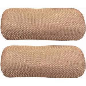 REEZEIVI 2 Pac Headrest Pillow for Patio Chaise Lounge,Chaise Lounge Pillows Outdoor 3D air mesh with Elastic Band,Quick Drying and Washable Spa Pillow for Recliner,Beach Chair,Office Chair,Brown