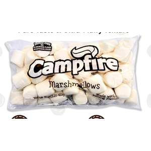 FireStix Campfire Large White Marshmallows - Made with Natural Vanilla, No Artificial Flavors - Great for Campfires, S'mores BBD: 02/04/2026