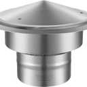 VEVOR Chimney Cap 6 inch All Weather & Reinforced Screws & Easy Installation, for Perfect Insulation Vent Cover Outside, Silver