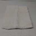 Yimobra Bathroom Rugs Non Slip Washable, Ultra Soft and Water Absorbent Bath Mats, Plush Fluffy Shower Mat Outside, Microfiber Thick Matts for Bathroom Floor/Sink, 24x17, Off White