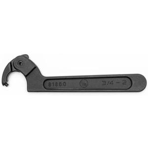 GEARWRENCH Adjustable Pin Black Oxide Spanner Wrench, 1/8" Pin, 3/4" to 2" - 81860