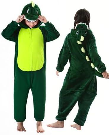 XXLOG Kids Animal Onesie Unisex One Piece Cosplay Halloween Costume with Pockets L