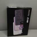 Wireless Keyboard and Mouse Combo – Ergonomic Wave Key, Built-in Leather Soft Palm Rest, 2.4G Full Size, 8 Hotkeys, 6-Button Mouse with 4-Level DPI, Dual USB-A/USB-C, Windows & macOS Compatible