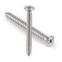 100 PCS #8X1-1/2(1.5 inch) Stainless Steel Phillips Flat Head Wood Screws,Stainless Steel 18-8 A2(304) Screw,Home Screw Kit by QISHENG (Colorless)