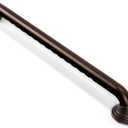 Seachrome 24 inch Finger Grip Grab Bar for Bathroom, Curl Grip, ADA Safety Grip Assist Shower Rail for Elderly and Seniors, Stainless Steel, Oil Rubbed Bronze