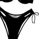 Sexy Bikini for Women Underwire Swimsuits Spaghetti Strap Swimwear Criss Cross Halter Bathing Suit 2 Piece (Black, M)