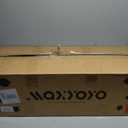 MAXYOYO Accent Chair with Ottoman Adjustable Backrest, Tufted Living Room Chair Upholstered Lounge Chair with Footrest Set, Modern Chair Cozy Reclining Chair for Reading Room, Beige (Large)