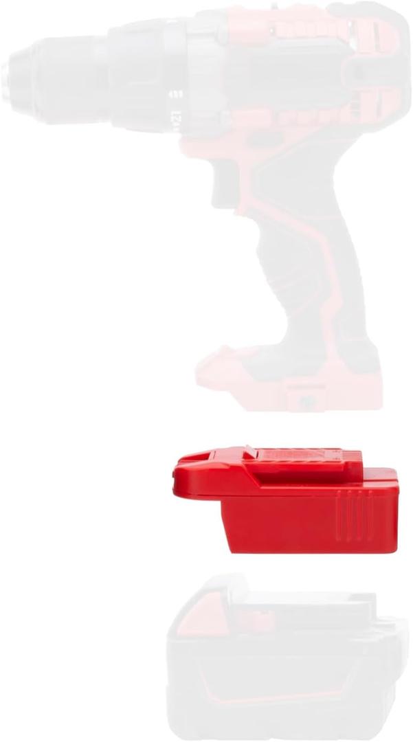 Adapter for Bauer 20v Max Cordless Tools, Compatible with Mil.Waukee M18 Red Lithium Battery, Adapter Only, Red